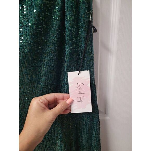 Sequin One Shoulder Mini Dress M - Picture 5 of 10